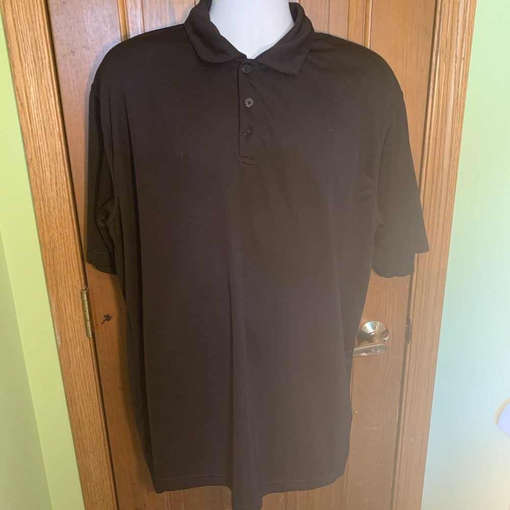 Russell Athletic Mens XL‎ Black Dri-Power Polo Tshirt